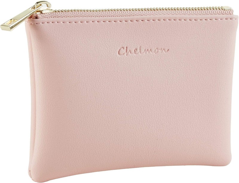 Chelmon Vegan Leather Coin Purse Pouch Change Purse With Zipper For Men Women - Image 1